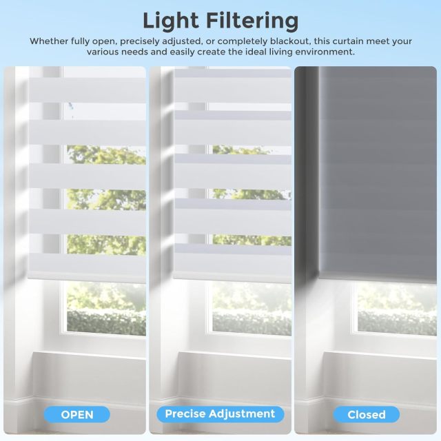 Customized Ready Made Window Curtain Blind Modern Blackout Electric Motro Zebra Blind Curtain Blinds Shades