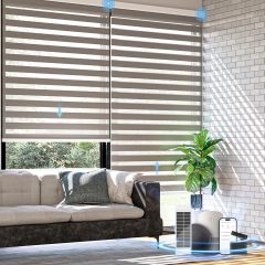 Customized Ready Made Window Curtain Blind Modern Blackout Electric Motro Zebra Blind Curtain Blinds Shades