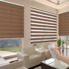 Customized Ready Made Window Curtain Blind Modern Blackout Electric Motro Zebra Blind Curtain Blinds Shades