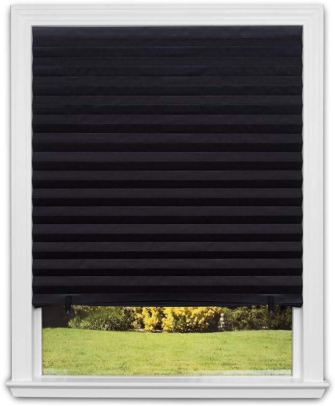 Paper Blinds, 6 Pack, 36 in x 72 in, Temporary Blackout Pleated Paper Shades, No Tools No Drilling, Pleated Blinds with Adhesive, Easy to Cut and Install, for Indoor Windows