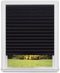 Paper Blinds, 6 Pack, 36 in x 72 in, Temporary Blackout Pleated Paper Shades, No Tools No Drilling, Pleated Blinds with Adhesive, Easy to Cut and Install, for Indoor Windows