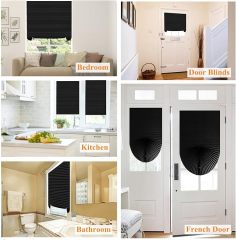 Paper Blinds, 6 Pack, 36 in x 72 in, Temporary Blackout Pleated Paper Shades, No Tools No Drilling, Pleated Blinds with Adhesive, Easy to Cut and Install, for Indoor Windows