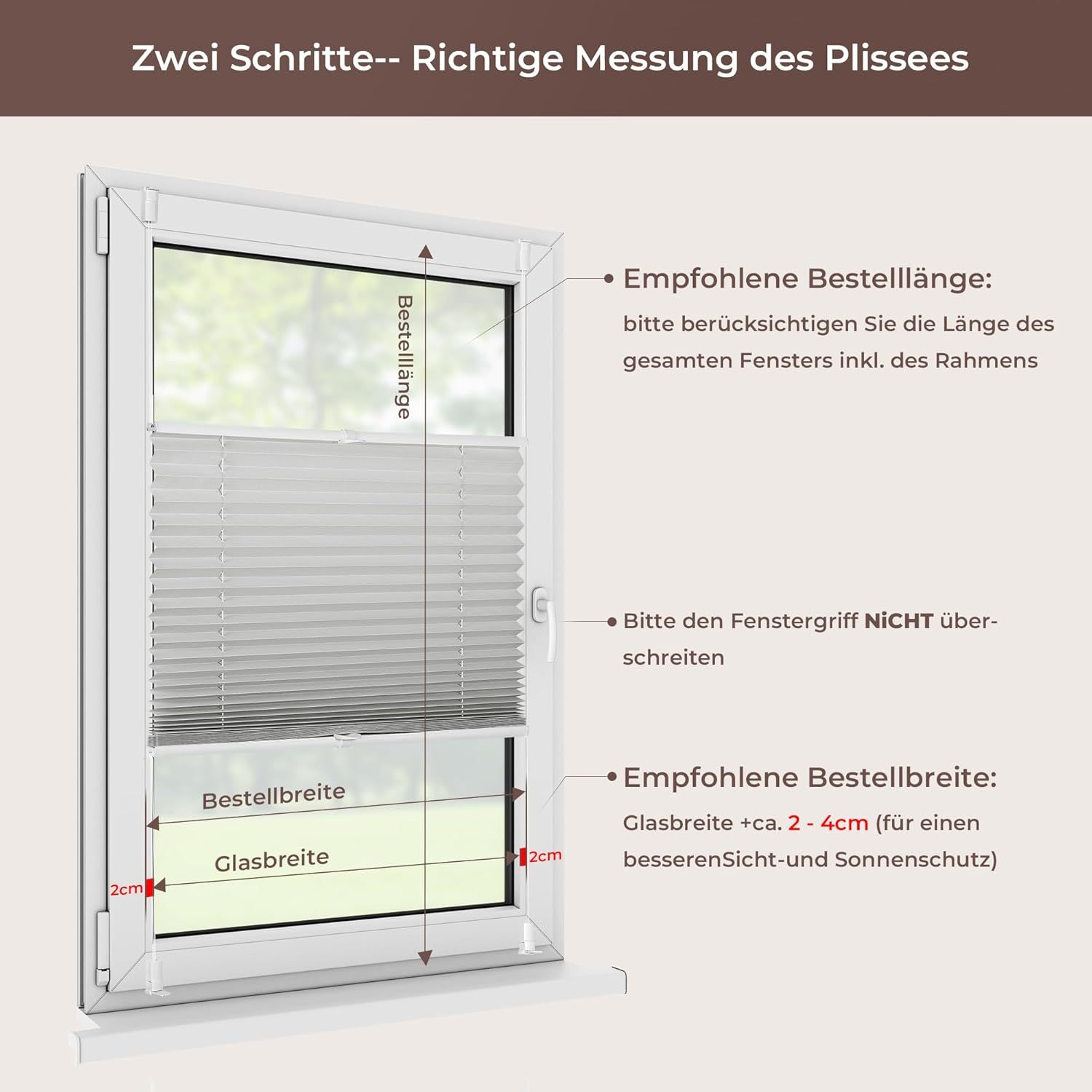 Pleated Blind, Klemmfix, No Drilling, White, 40 x 130 cm (W x H), Translucent, Opaque, Window Blind, Clamping Roller Blind, Sun and Privacy Protection, Folding Blind for Windows