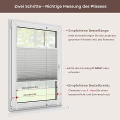 Pleated Blind, Klemmfix, No Drilling, White, 40 x 130 cm (W x H), Translucent, Opaque, Window Blind, Clamping Roller Blind, Sun and Privacy Protection, Folding Blind for Windows