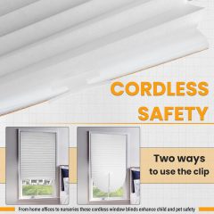 Paper Pleated Blinds Sahdes Temporary Paper Shades Cordless Pleated Light Filtering Window Shade 36 in x 72 in Easy to Cut and Install, White, Paper Blinds