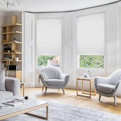 Paper Pleated Blinds Sahdes Temporary Paper Shades Cordless Pleated Light Filtering Window Shade 36 in x 72 in Easy to Cut and Install, White, Paper Blinds