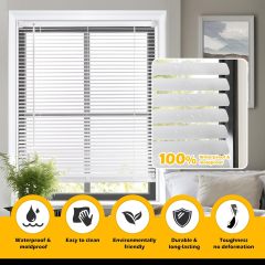 Cordless 1" Vinyl Mini Blinds for Indoor Windows - Light Filtering Horizontal Window Blinds & Shades,