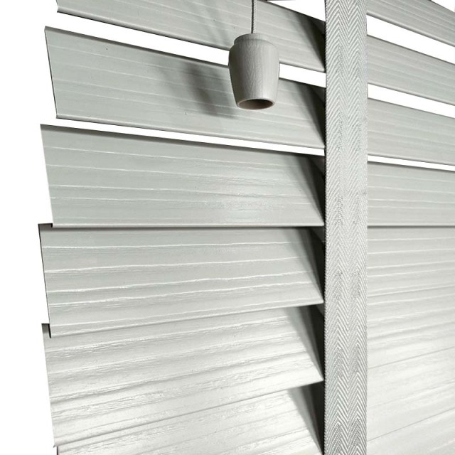 PVC Corded Faux wood Window Blind Factory Suppplier 2 Inch Cordless Room Darkening Faux Wood Blind  White, Over 1,000 Custom Sizes inside or Outside Mount, Venetian Shades for Interior Windows
