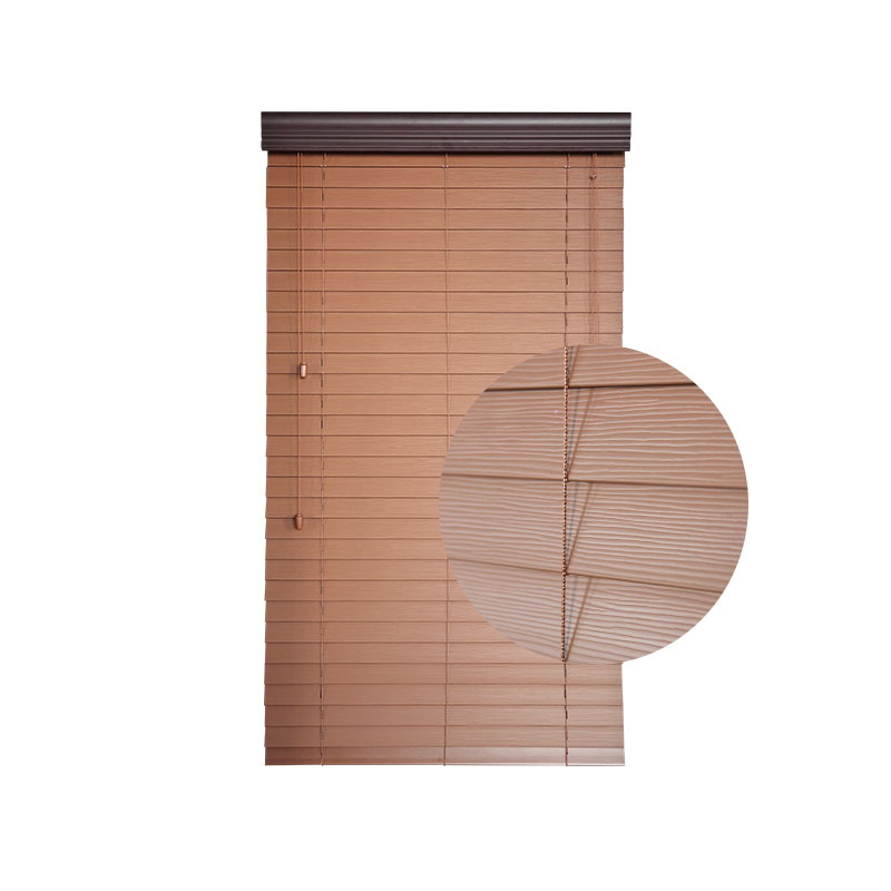 PVC Corded Faux wood Window Blind Factory Suppplier 2 Inch Cordless Room Darkening Faux Wood Blind  White, Over 1,000 Custom Sizes inside or Outside Mount, Venetian Shades for Interior Windows