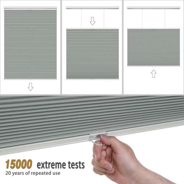 Daylight TDBU honeycomb blinds  Cellular Honeycomb Cordless Shade, 9/16" Single Cell, Light Filtering, White Factory Price Low
