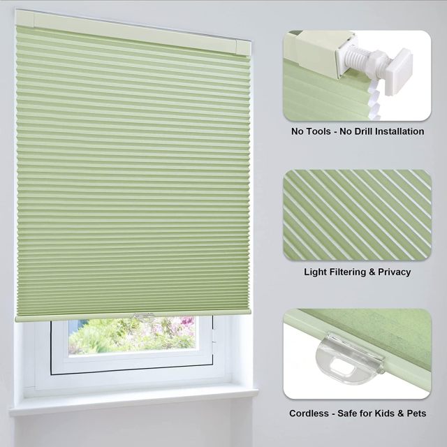 No Drilling Daylight Cordless honeycomb blinds
