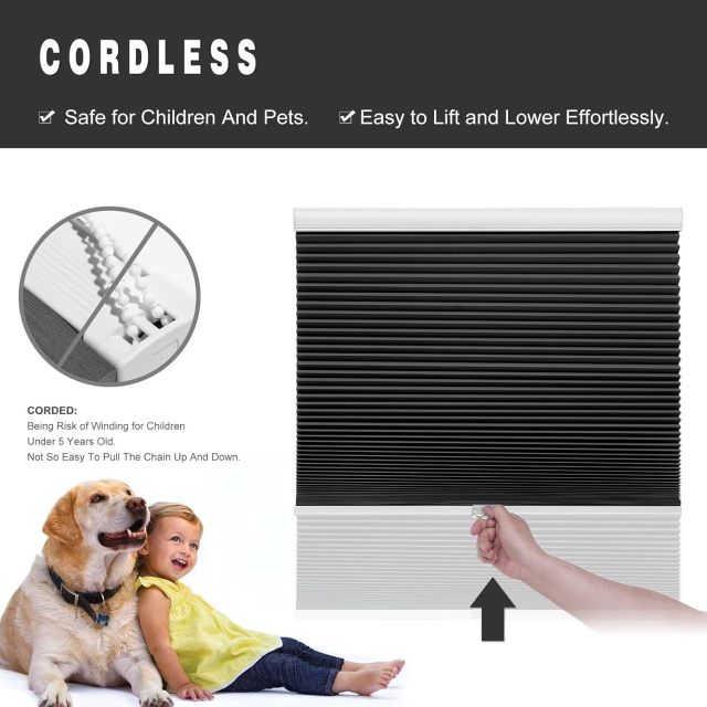 Blackout Cordless honeycomb blinds
