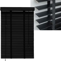 2" Vinyl Cordless Faux Wood Blinds for Home, for Window Office