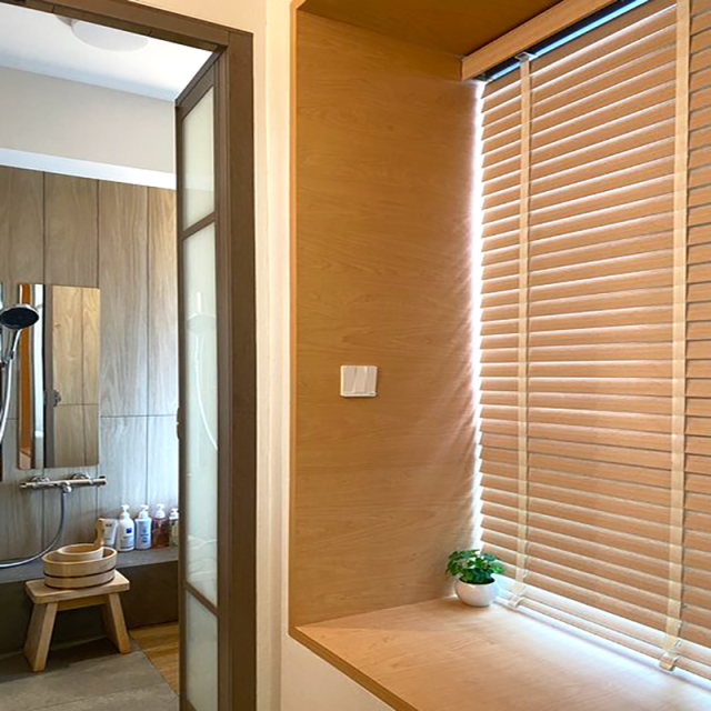 2" Cordless Faux Wood Blinds White, Room Darkening Window Blinds for Indoor Windows, Custom Size Faux Wood Plantation Blinds with Classic Valance, Inside Mount, Easy Install