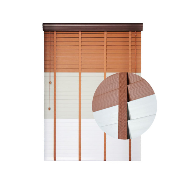 Customized Timber Venetian Blinds Modern Design Cord Adjustable Slats for Home Decoration OEM & ODM 50MM Venetian Blinds