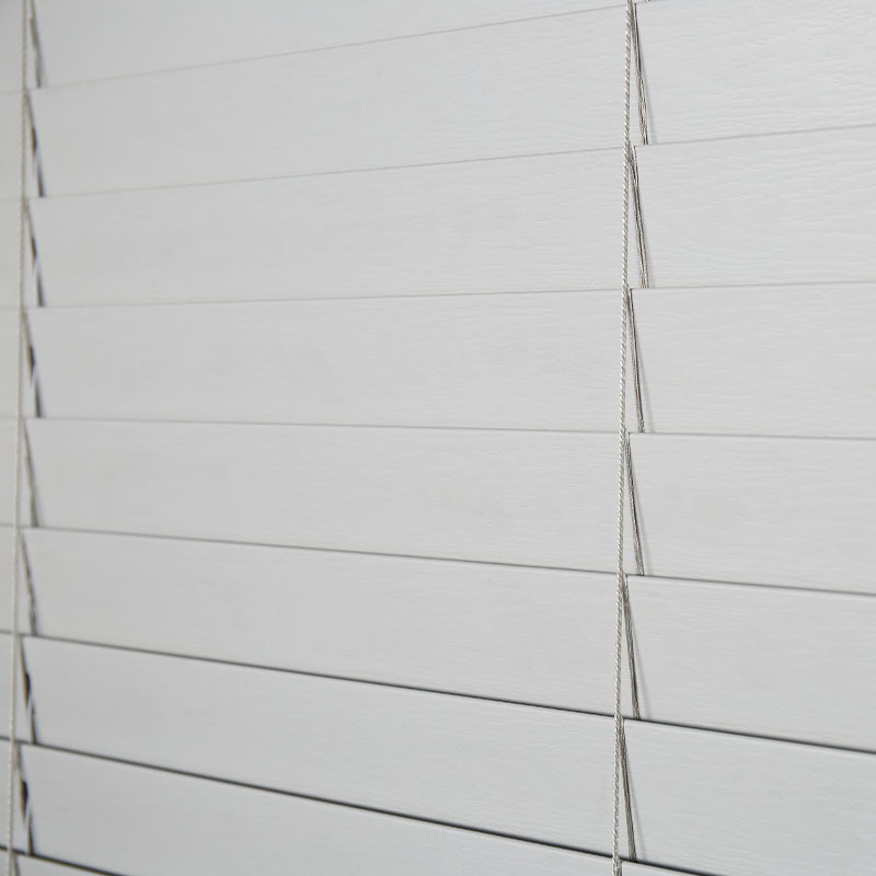 PVC Corded Faux wood Window Blind Factory Suppplier 2 Inch Cordless Room Darkening Faux Wood Blind  White, Over 1,000 Custom Sizes inside or Outside Mount, Venetian Shades for Interior Windows