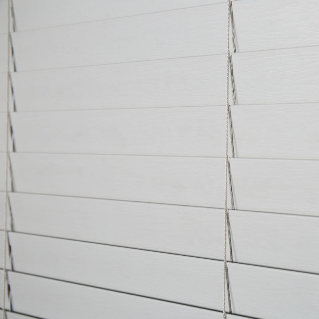 PVC Corded Faux wood Window Blind Factory Suppplier 2 Inch Cordless Room Darkening Faux Wood Blind  White, Over 1,000 Custom Sizes inside or Outside Mount, Venetian Shades for Interior Windows