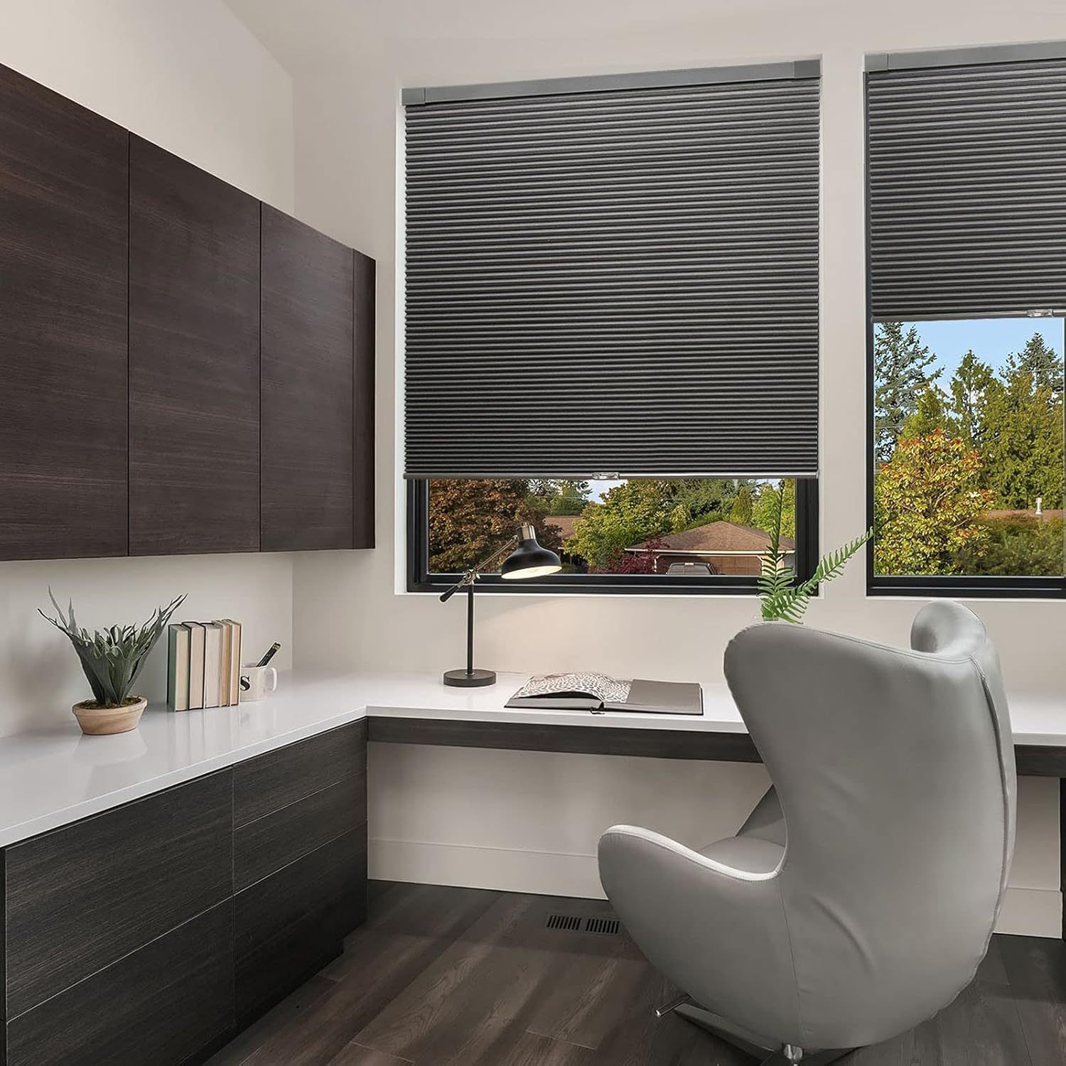 No Drilling Cordless Honeycomb Blinds, Daylight Cellular Window Shades, Light Filtering Privacy Protection Blinds for Home Office