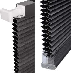 No Drilling Cordless Honeycomb Blinds, Daylight Cellular Window Shades, Light Filtering Privacy Protection Blinds for Home Office
