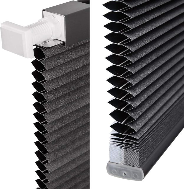 No Drilling Cordless Honeycomb Blinds, Daylight Cellular Window Shades, Light Filtering Privacy Protection Blinds for Home Office