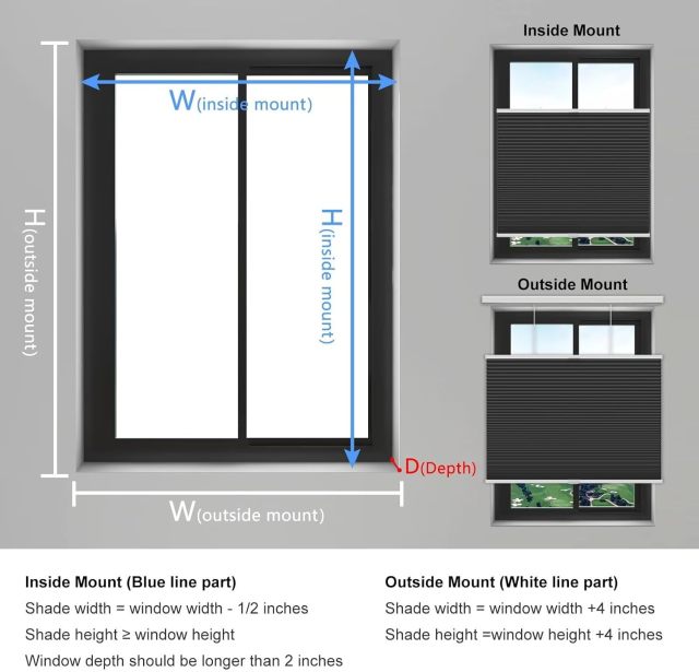Blackout TDBU honeycomb blinds Custom Cellular Shades – Cordless, Top Down Bottom Up Room Darkening Window Blinds – Interior Window Coverings Cut-to-Size