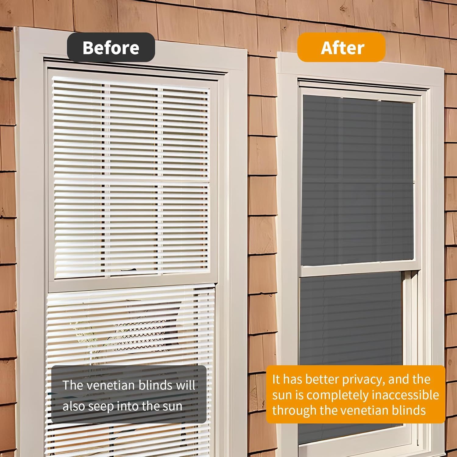No Tools No Drill Cordless 1" Vinyl Mini Blinds, 100% Blackout Blinds for Indoor Windows Room Darkening Privacy Window Blinds and Shades for Interior