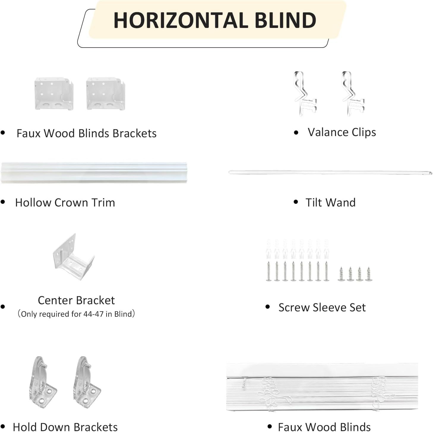 2" Vinyl Cordless Faux Wood Blinds for Home, for Window Office
