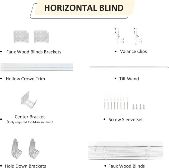 2" Vinyl Cordless Faux Wood Blinds for Home, for Window Office
