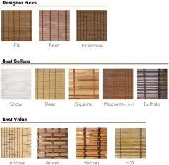 Bamboo Roman Shades for Windows Cordless