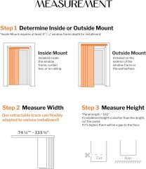 Adjustable Panel Track Blinds Blackout Vertical Blinds, Retractable Track from70 to 133" W, Trimmable Panel Up to 102" H