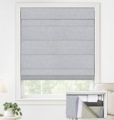 Black out No Drill Roman Shades for Windows, Cordless Blackout Window Shades with UV Protection, Polyester Fabric for Bedroom & Living Room