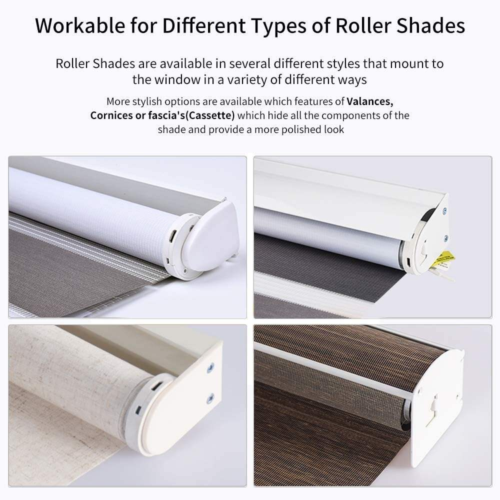 AM25 RF Solar Powered Rechargeable Battery Motor Wireless Remote Operated 1.5" Roller Shades DIY Motorized Smart Curtain Driver
