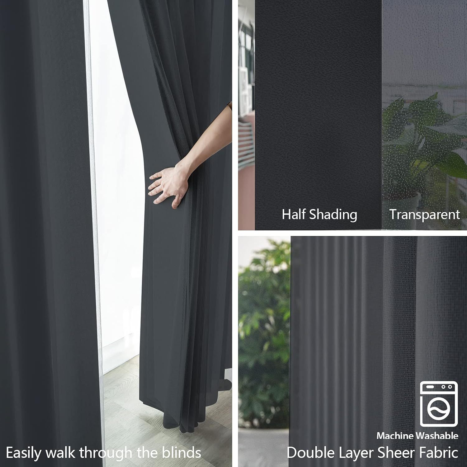 Sheer vertical blinds Motorized Vertical Sheer Blinds, Smart Custom Size, Light Filtering Electric Blinds for Home Office, Multi-Color