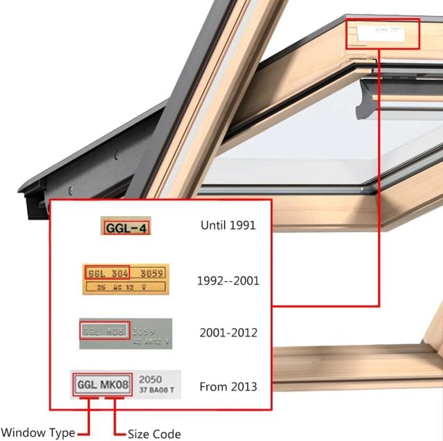 Blackout Skylight Blind for Velux Roof Windows Shades Blockout, Black, FK06 /M06 /M08