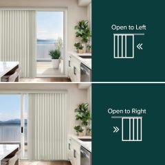 Made to Measure PVC Vertical Blind- Cairo Fabric- 89mm- Colour Options (Up To 200cm, Up To 240cm)