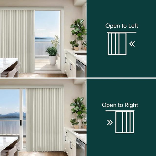 Made to Measure PVC Vertical Blind- Cairo Fabric- 89mm- Colour Options (Up To 200cm, Up To 240cm)