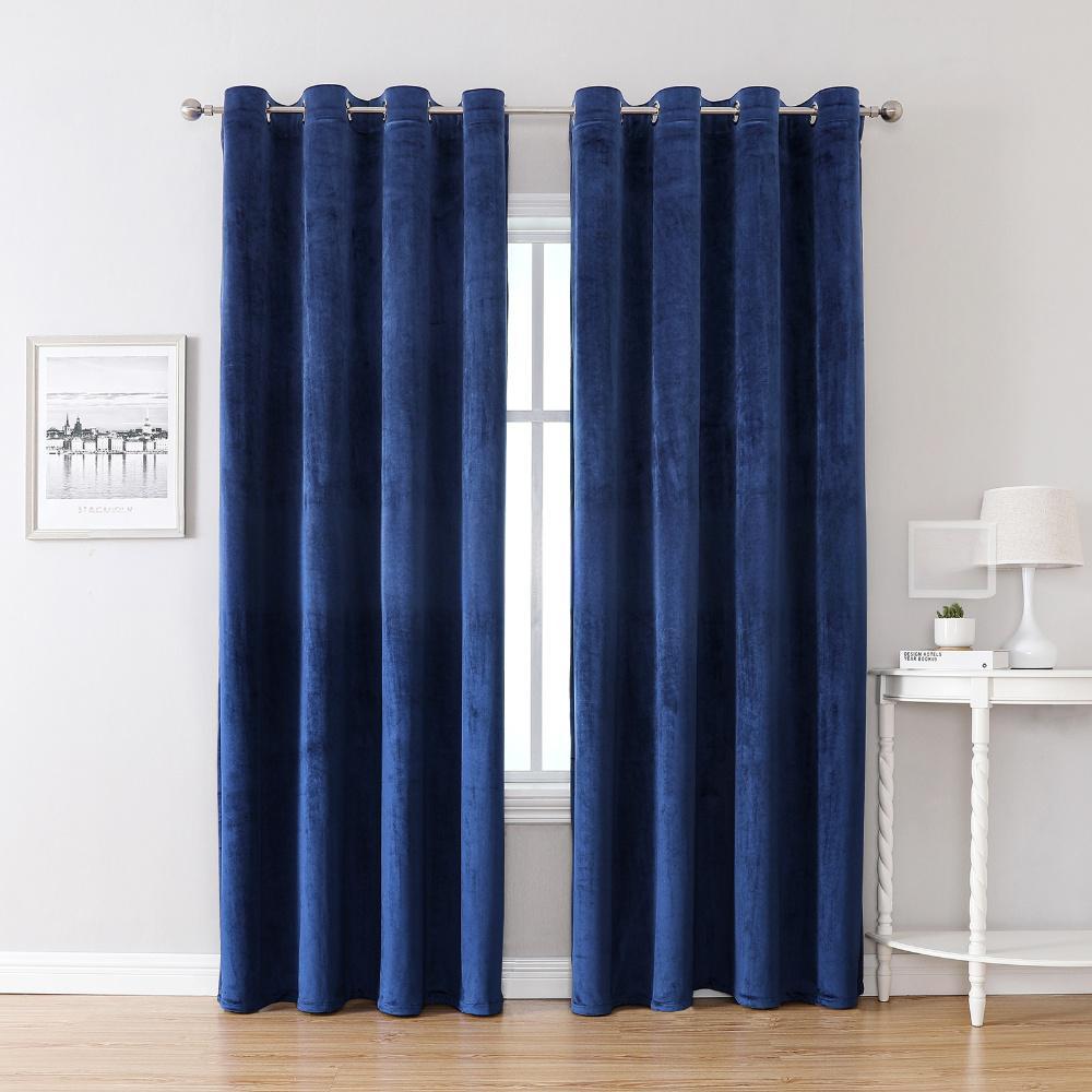 Velvet Curtains 84 inches - Gold Brown Blackout Thermal Insulated Window Drapes for Living Room, Back Tab Luxury Home Decor Curtains for Bedroom Sliding Door