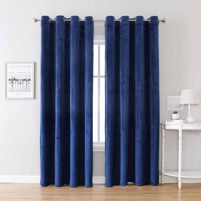 Velvet Curtains 84 inches - Gold Brown Blackout Thermal Insulated Window Drapes for Living Room, Back Tab Luxury Home Decor Curtains for Bedroom Sliding Door