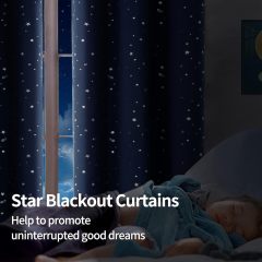 Kids Curtains for Bedroom Blue Children  Curtain, Window Drape