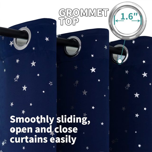 Kids Curtains for Bedroom Blue Children  Curtain, Window Drape