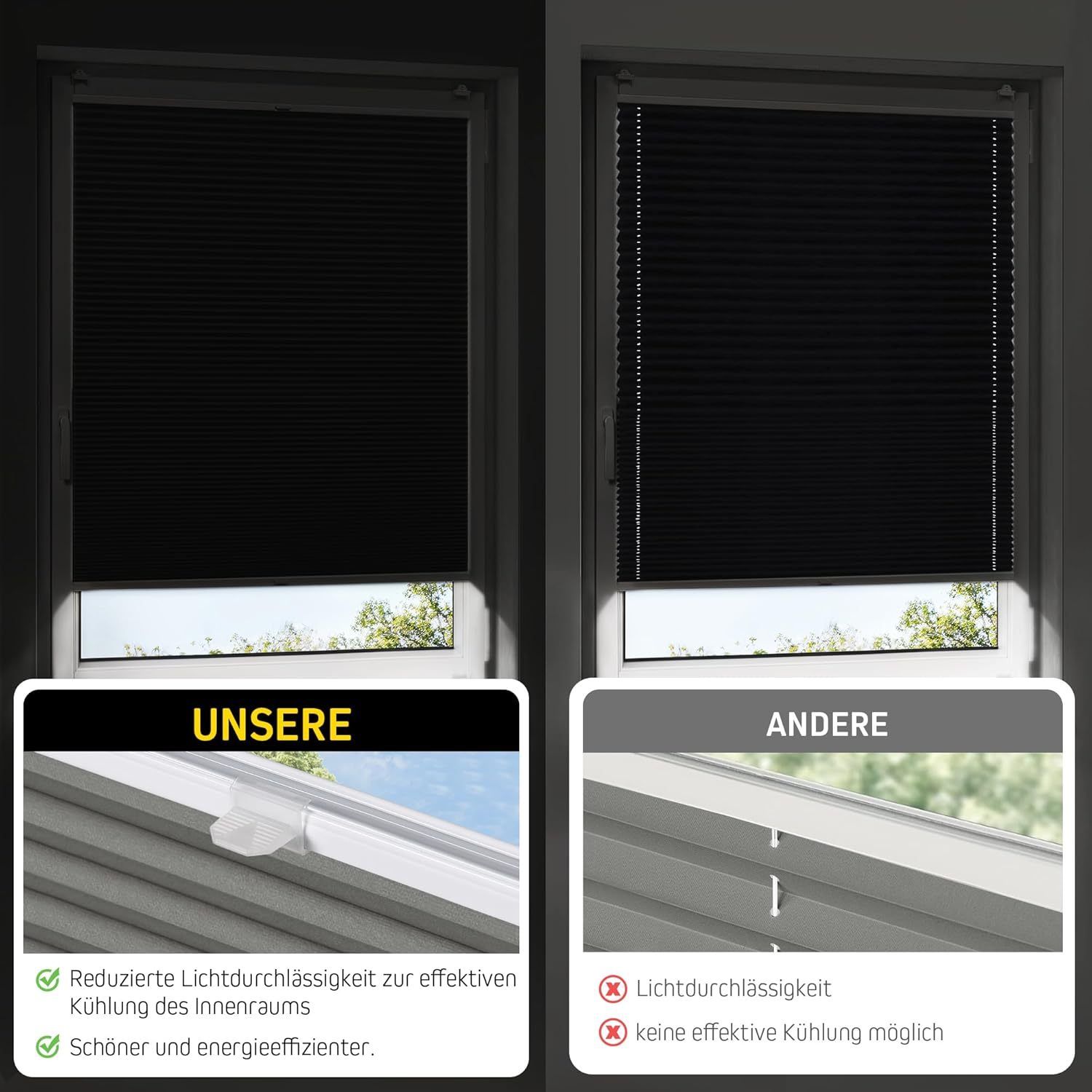 Honeycomb Pleated Blind No Drilling Required Calm Coast Beige Folding Blind Roller Blind Lightning Quick Assembly
