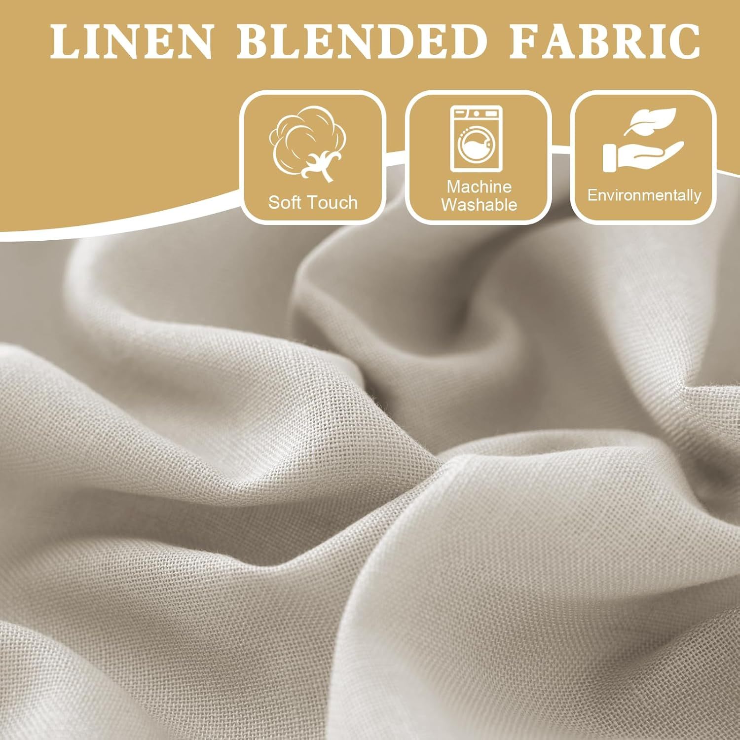Blackout Curtain Balloon Tie Up Curtains for Kitchen Windows Rod Pocket Curtain Panel  Room Darkening Ivory/Cream 42 inches W x 63 inches