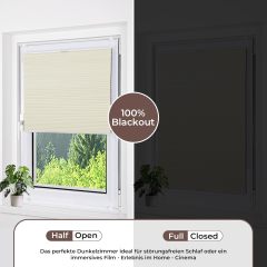 Honeycomb Pleated Blind No Drilling Blackout Honeycomb Pleated Blind without Drilling to Measure, Blackout and Thermal Pleated Blind