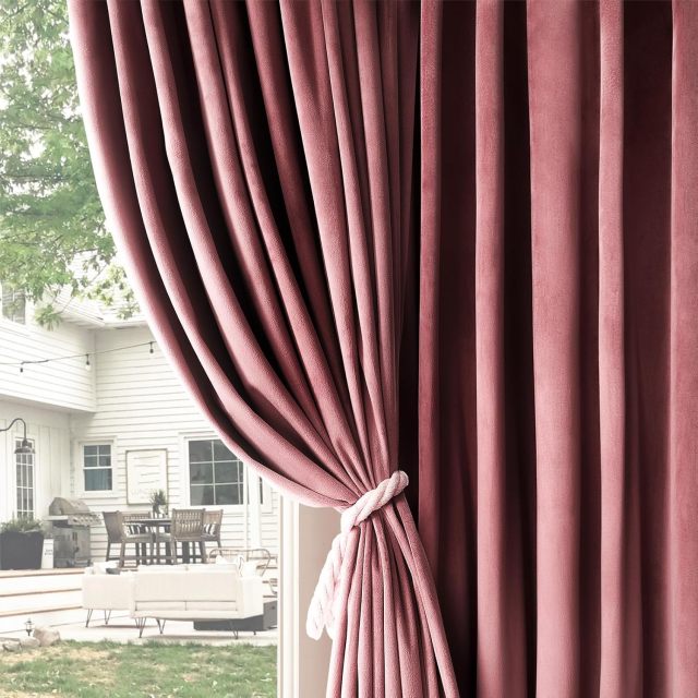 Velvet Curtains Suede Curtain Velvet Curtains  Christmas Decor Luxury Window Drapes Thermal Insulated Privacy Curtains for Living Room