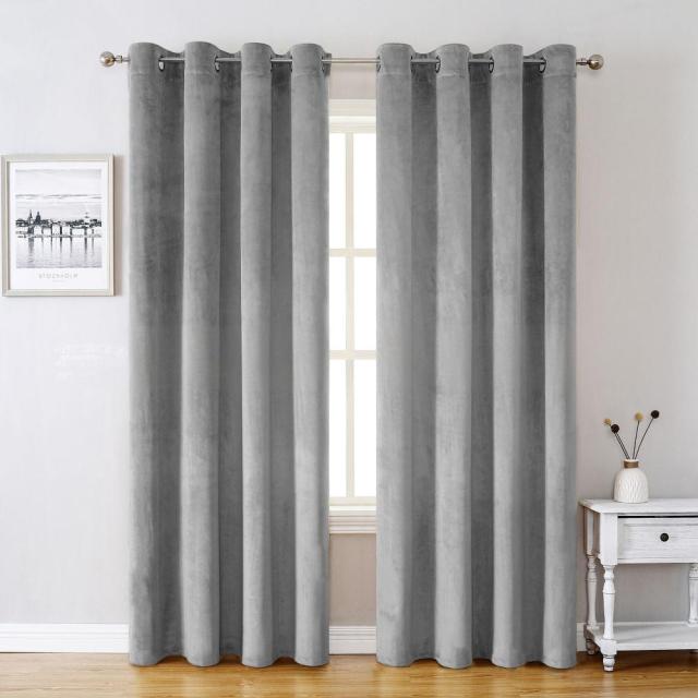 Velvet Curtains 84 inches - Gold Brown Blackout Thermal Insulated Window Drapes for Living Room, Back Tab Luxury Home Decor Curtains for Bedroom Sliding Door