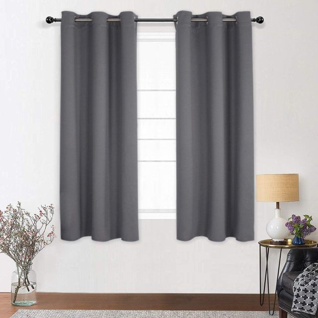 Window Curtain  Drape Thermal Insulated Grommet Blackout Curtains for Bedroom 2 Panels  42*63