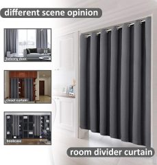 Window Curtain  Drape Thermal Insulated Grommet Blackout Curtains for Bedroom 2 Panels  42*63