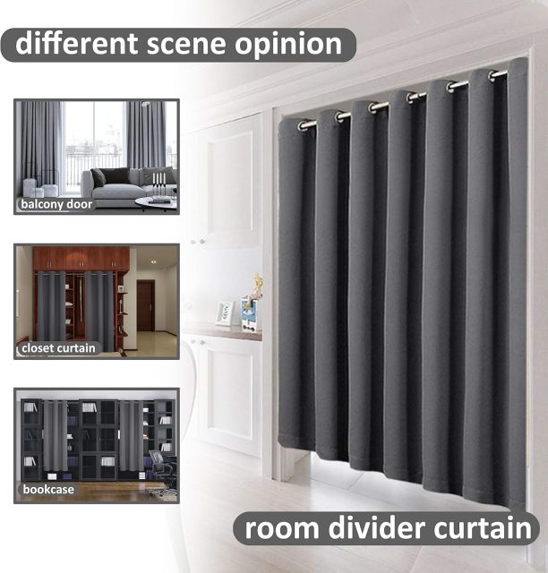 Window Curtain  Drape Thermal Insulated Grommet Blackout Curtains for Bedroom 2 Panels  42*63
