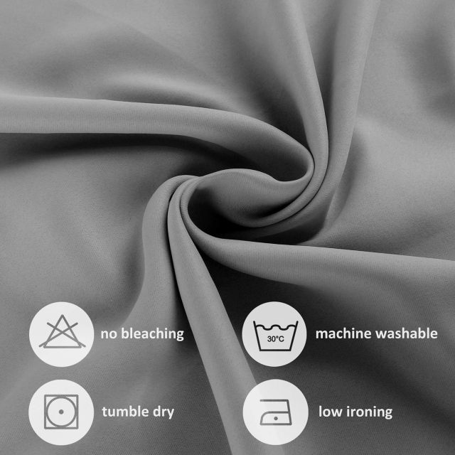 Window Curtain  Drape Thermal Insulated Grommet Blackout Curtains for Bedroom 2 Panels  42*63
