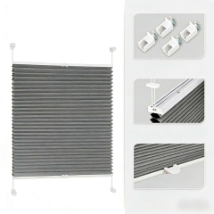 Honeycomb Pleated Blind No Drilling Required Calm Coast Beige Folding Blind Roller Blind Lightning Quick Assembly